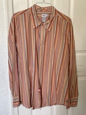 Calvin Klein Jeans Long-Sleeve Multicolor Stripe Men's Shirt